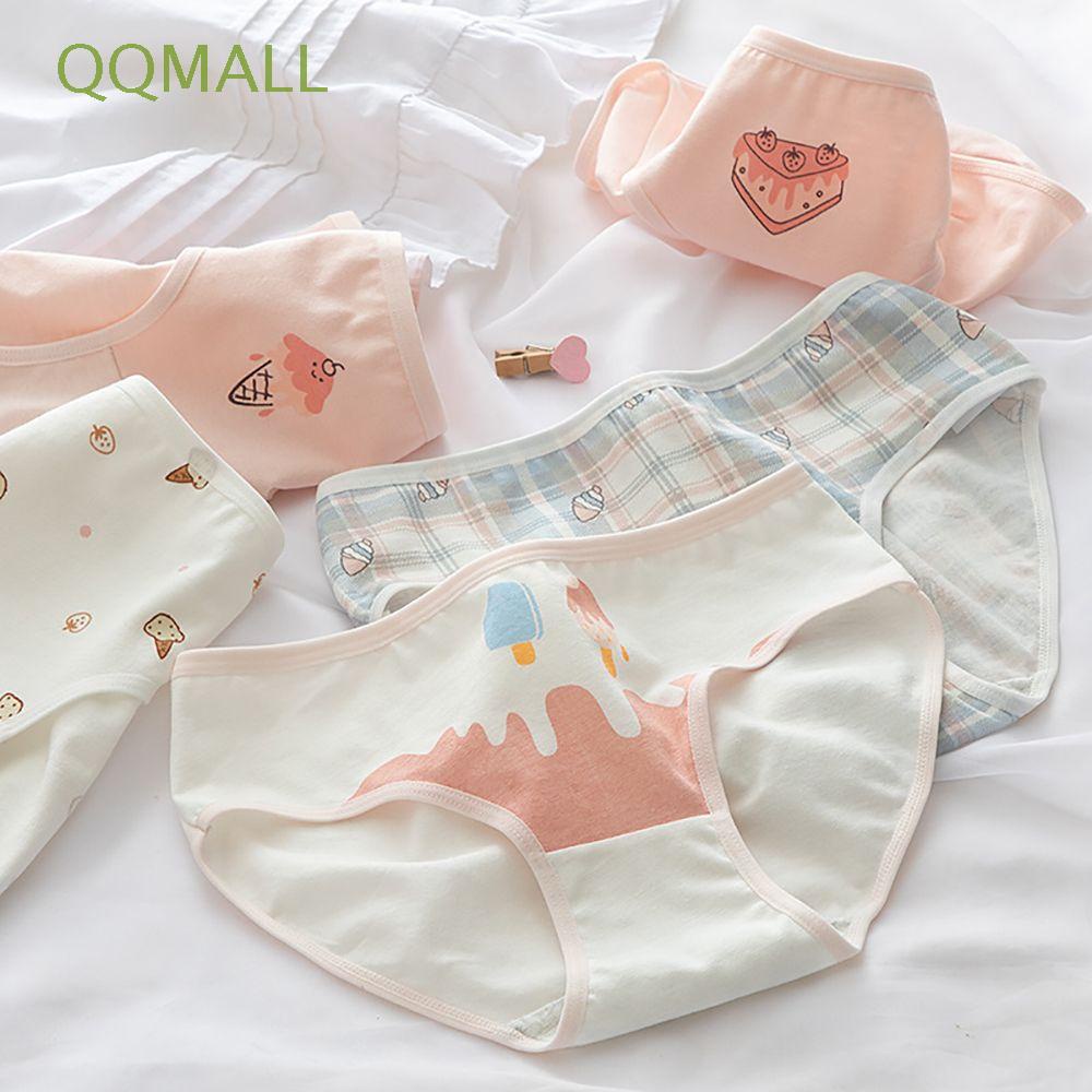 Quần Lót Cotton Không Đường May Họa Tiết Kẻ Sọc Dễ Thương Cho Nữ