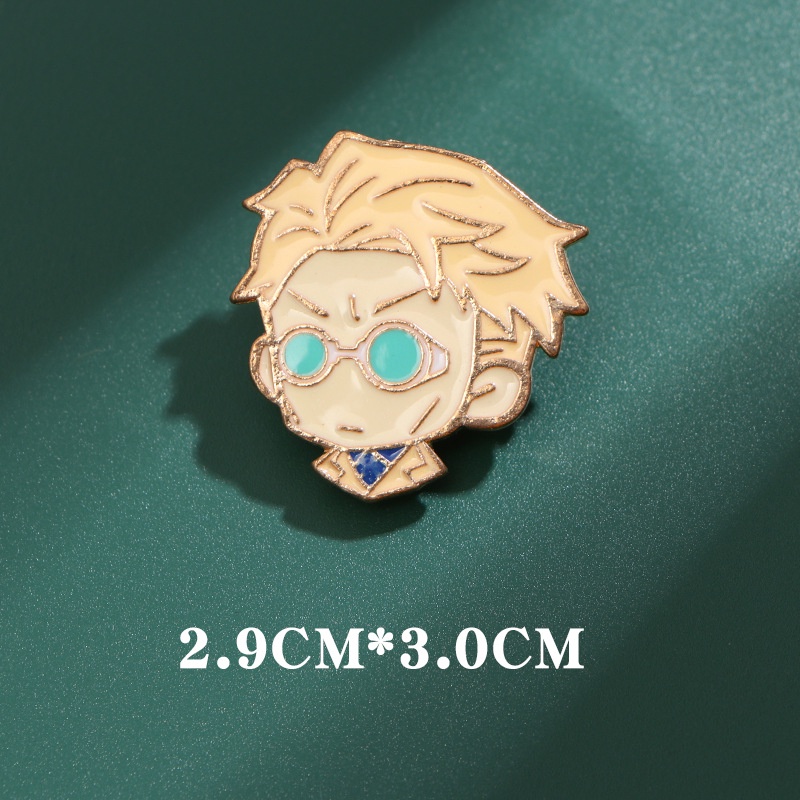Ghim Cài Áo Kim Loại Phong Cách Anime Jujutsu Kaisen Gojo Satoru Fushiguro Megumi