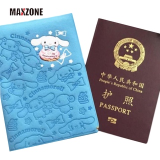 Ví da pu đựng hộ chiếu / hộ chiếu in họa tiết mèo hello kitty / cinnamoroll dễ thương giá đỡ