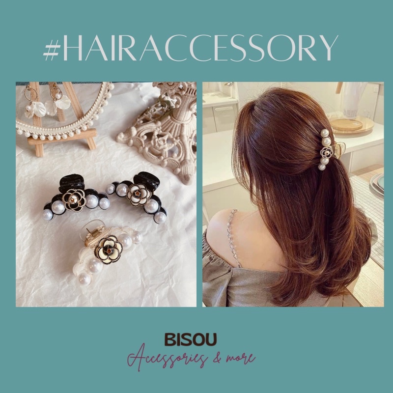 [Bisou.hanoi] Kẹp tóc hoa trà hàn quốc 𝐌𝐒𝐓𝟎𝟓