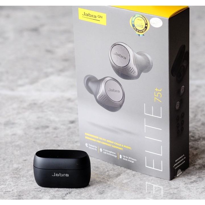 Tai nghe bluetooth Tai nghe không dây Jabra siêu Bass, chống bụi, chống nước, đàm thoại thời gian sử dụng lên đến 28H