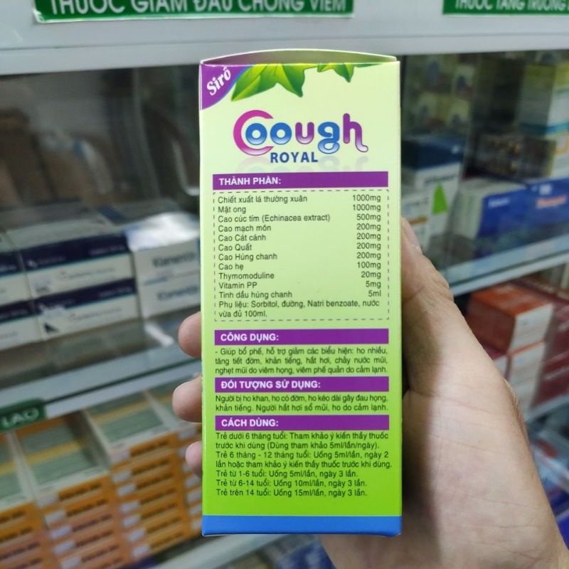 Coogh Hafa, Siro bổ phế hỗ trợ giảm ho hiệu quả giảm chảy nước mũi nghẹt mũi ho do cảm lạnh