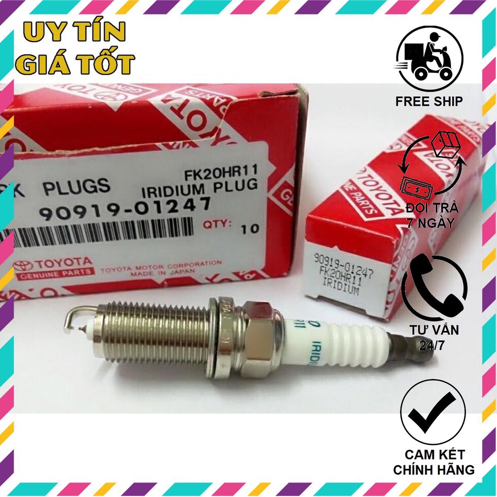 ✅GIÁ TỐT✅Bugi Denso Chân Kim Dành Cho Dòng Xe Toyota Innova Mã 90919-01247