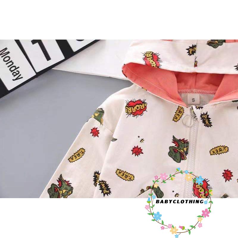 Áo Khoác Tay Dài Có Nón In Hình Thỏ Đáng Yêu Cho Bé