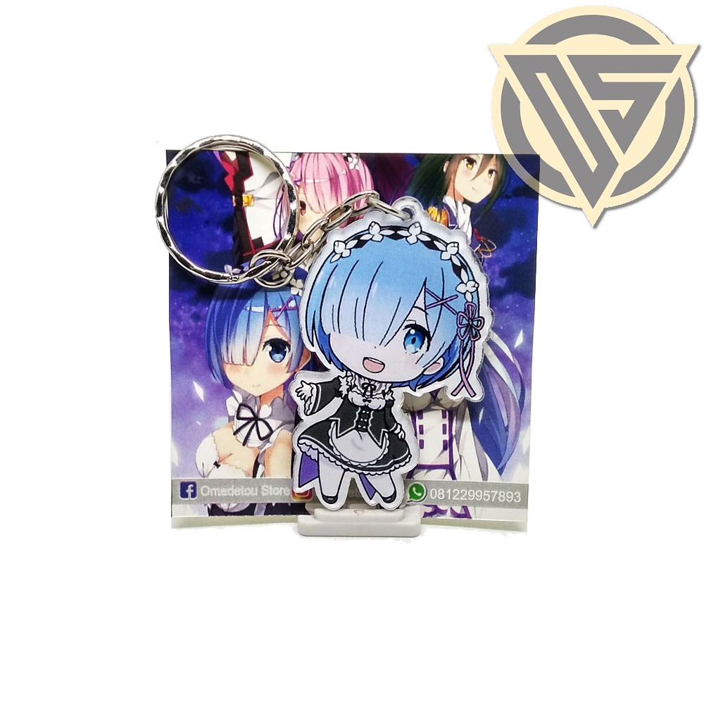 Móc Khóa Hình Nhân Vật Anime Re Zero - Rem Xinh Xắn Đáng Yêu