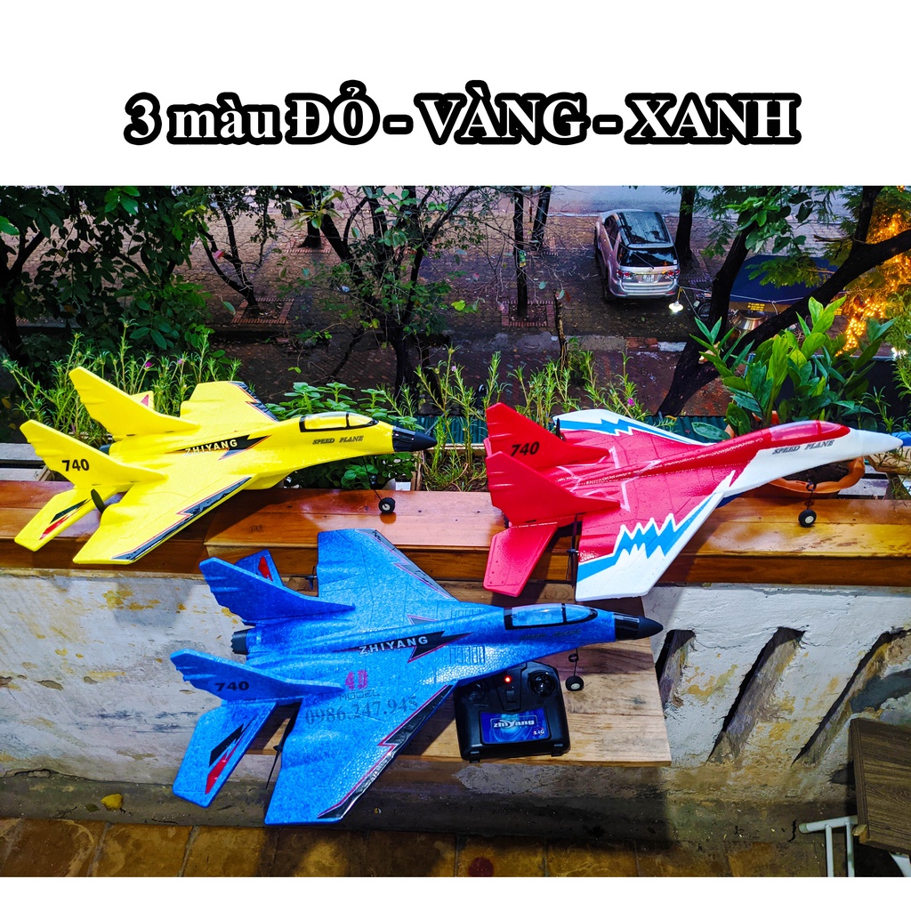 Máy Bay Điều Khiển Từ Xa ZY740 . Size 60*44*20CM. Pin bay 20 phút. Điều khiển 2 kênh, xa 500m. KIT xốp dẻo EPP