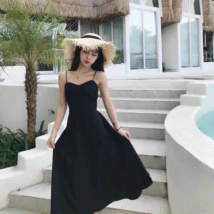 Đầm Maxi Hai Dây Đan Lưng 2 Màu Gợi Cảm, Đầm Maxi Đi Biển Chéo Dây [Ảnh Thật Cuối] - DX0091 | BigBuy360 - bigbuy360.vn