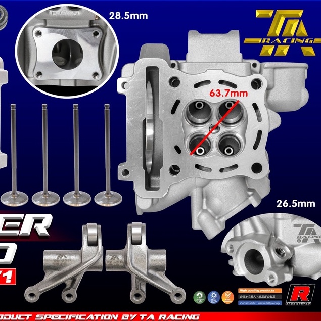 Đầu bò TA RACING / suppap ( V1 ) TAIWAN 19-22 &amp; 22-25 EX150 / Y15ZR