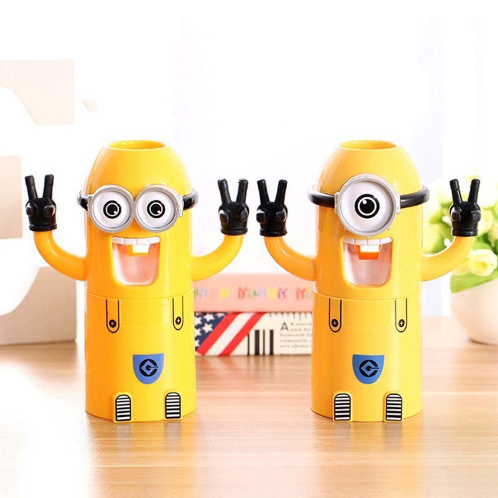 Dụng Cụ Nặn Kem Đánh Răng Tự Động Không Cần Khoan Họa Tiết Hoạt Hình Dễ Thương Cho Bé