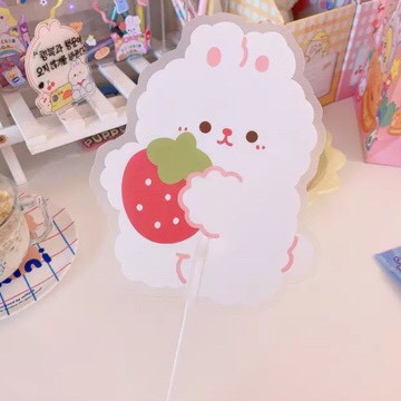 Quạt Mini Dễ Thương Cầm Tay Bằng Nhựa Họa Tiết Cute Nhiều Màu DDQ23