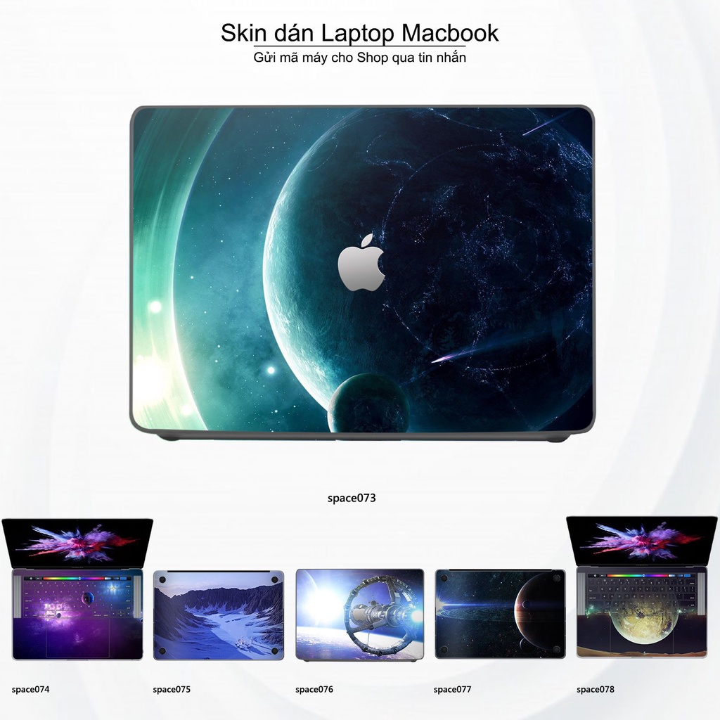 Skin dán Macbook mẫu không gian (đã cắt sẵn, inbox mã máy cho shop)