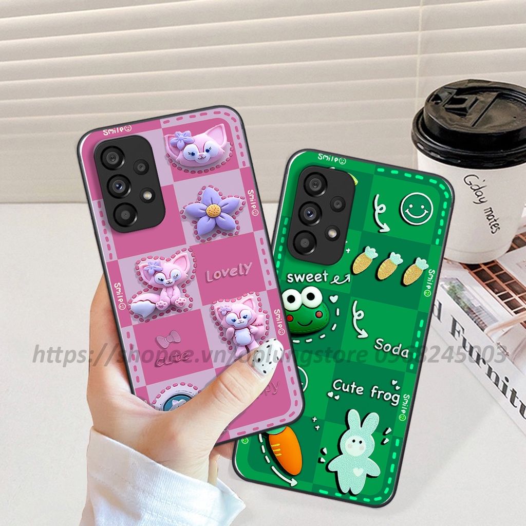 Ốp lưng Samsung A13 / A23 / A33 / A53 / A73 4G-5G in hình 3D gấu cute cool ngầu giả nổi.