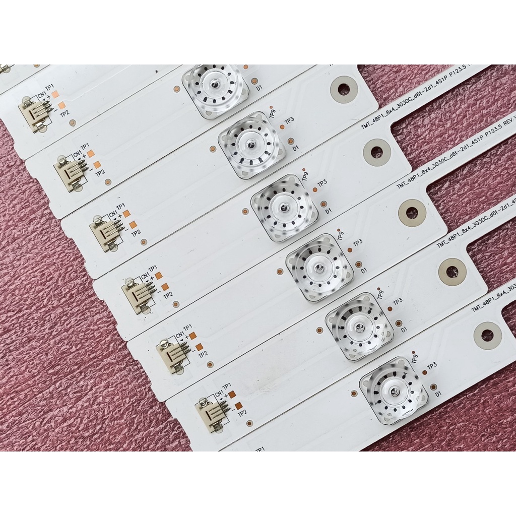 BỘ ĐÈN LED TIVI TCL 48P1 48P1S 48E5800 MỚI 100% HÀNG ZIN HÃNG, BỘ 8 THANH MỖI THANH 4 BÓNG 6V DÀI 50cm