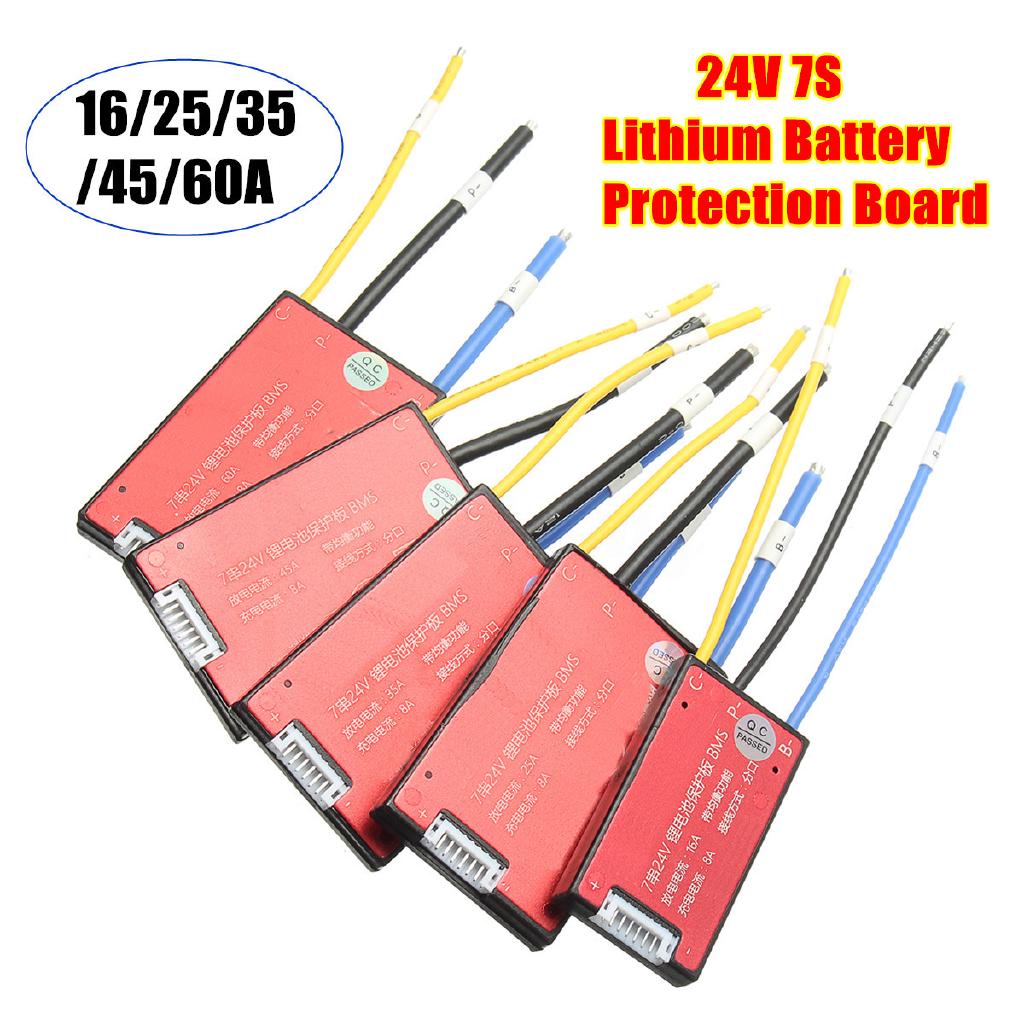 24V 7S 45A 18650 Protection Board BMS PCB PCM for ebike ebicycle