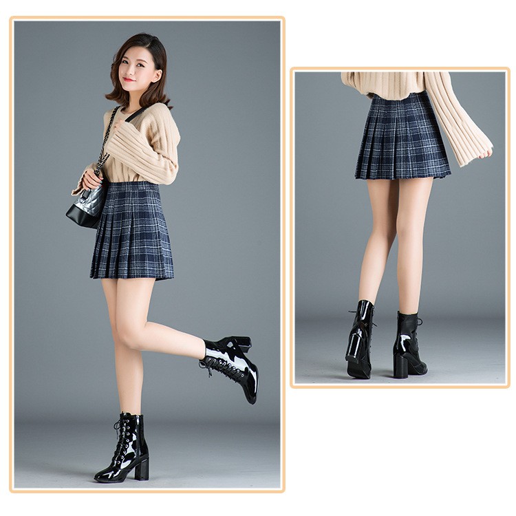 CHÂN VÁY TENNIS ULZZANG DẠ KẺ CHO MÙA ĐÔNG ẤM ÁP (CÓ SIZE TO) | BigBuy360 - bigbuy360.vn