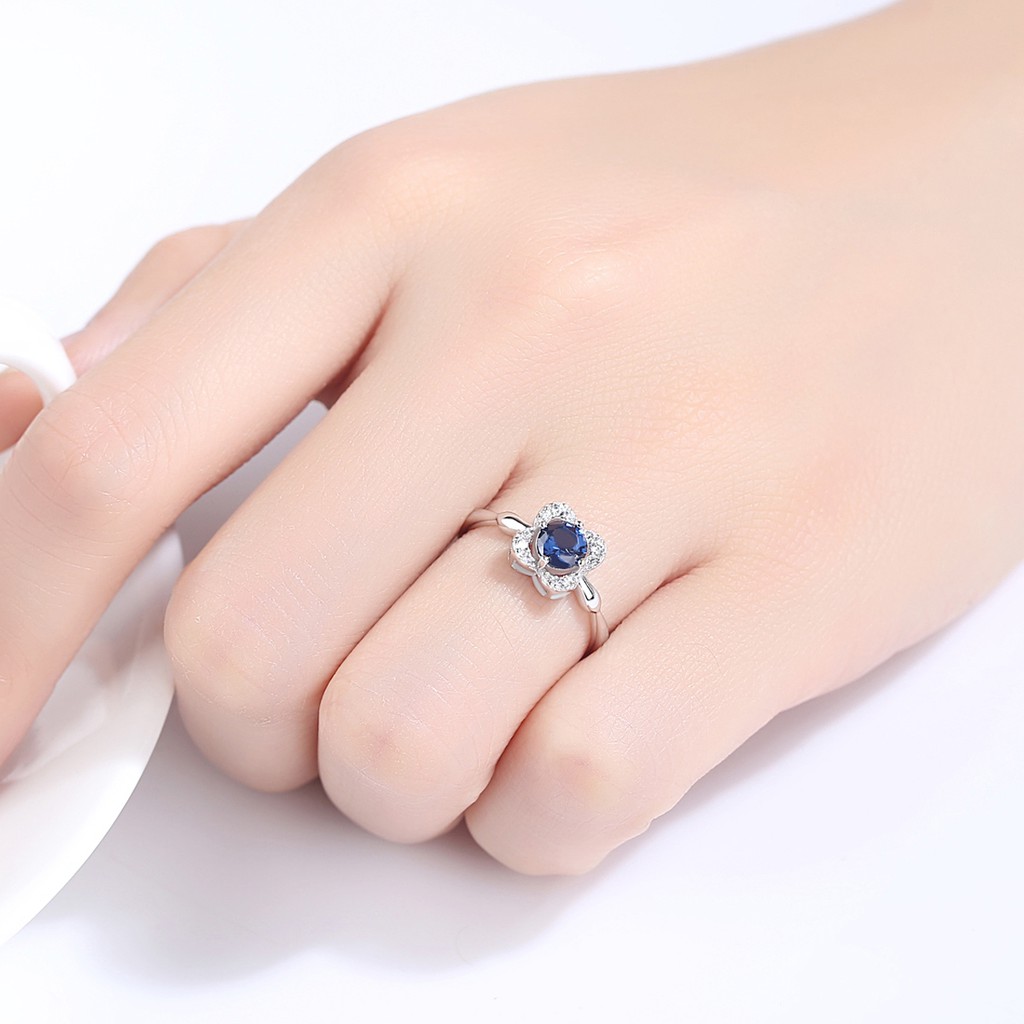 Bộ Trang Sức Bạc Nữ Thiết Kế Bông Hoa Xinh Đẹp Qúy Phái BDM2313 Bảo Ngọc Jewelry