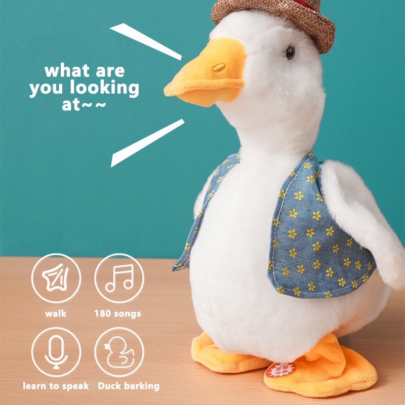 Đồ chơi vịt nhồi bông điện tử SEA SUN TOYS biết nói dành cho bé