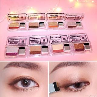 [Hàng mới về] Hộp phấn mắt 2 màu gradient kháng nước lâu trôi kèm cọ tiện lợi cho trang điểm