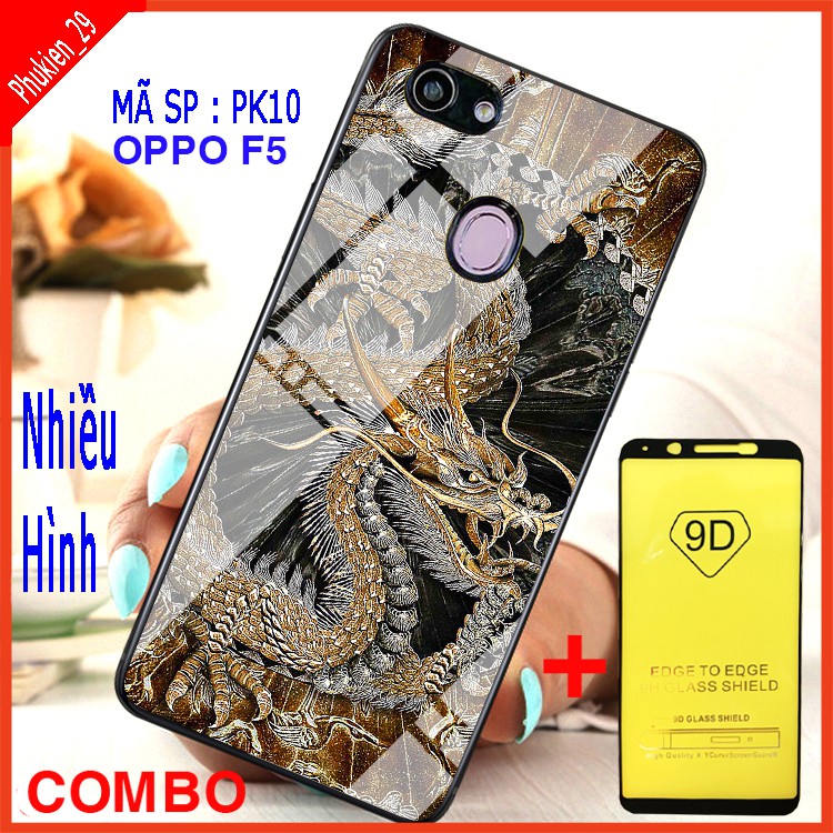 COMBO ỐP LƯNG OPPO F5 (ốp lưng kính 3D thế hệ mới đẳng cấp + tặng kèm kính cường lực) Educae86