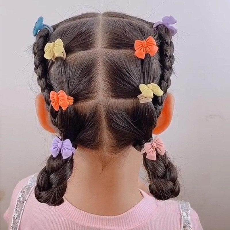 Dây buộc tóc trẻ em, sét 2 dây buộc tóc hình nơ đáng yêu dễ thương cho bé gái từ 0 đến 10 tuổi Xu Xu Kids