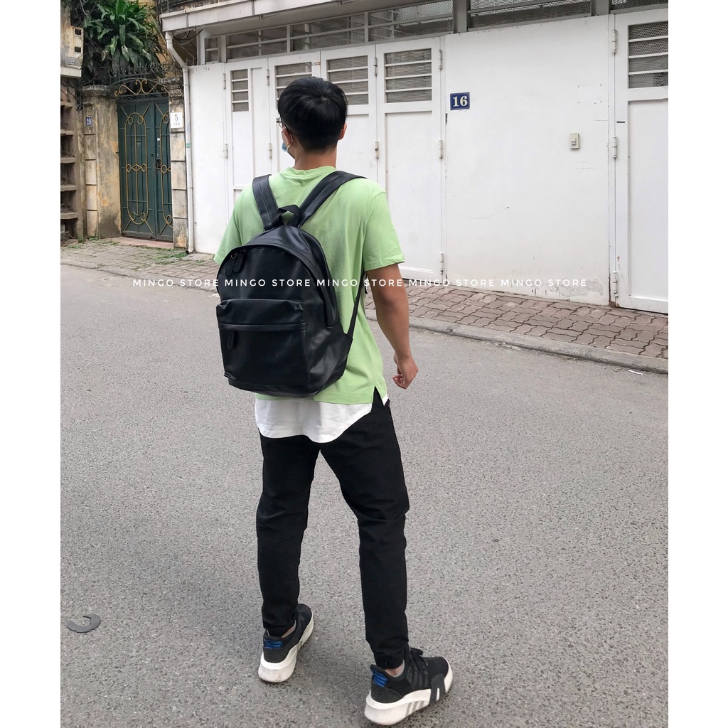 Balo da trơn đơn giản thời trang cá tính cao cấp đi học du lịch chống nước