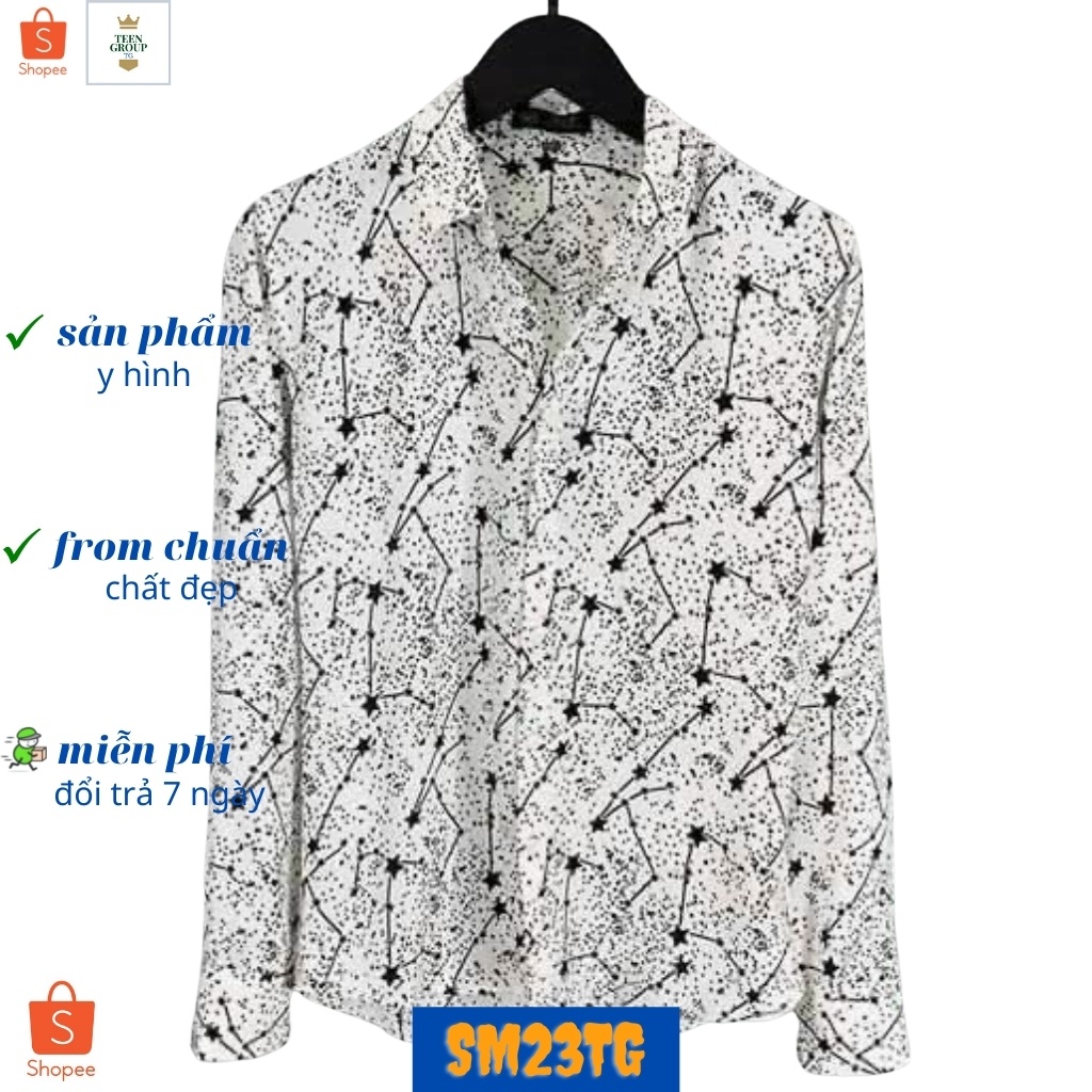 Áo sơ mi nam dài tay, chất lụa dài tay cao cấp, from hàn quốc nhiều mẫu, nhiều hoạ tiết SM24 - TENJI6