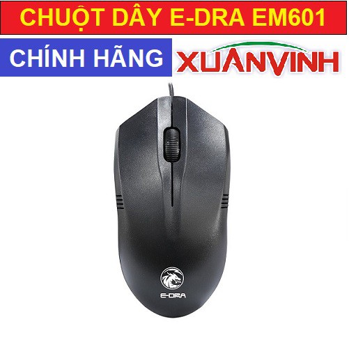 [Mã ELFLASH5 giảm 20K đơn 50K] Chuột Văn Phòng Có Dây E-Dra EM601 - Chính Hãng Mới 100%