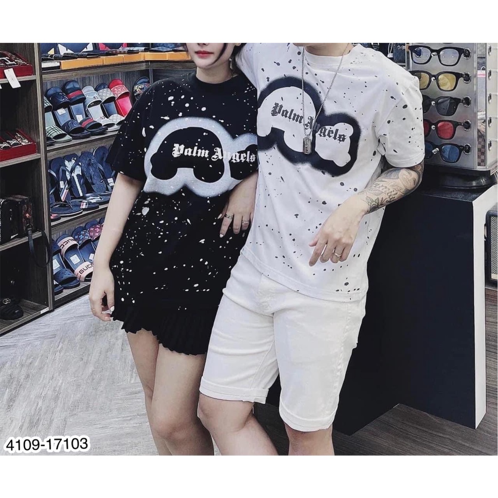 [Sẵn Hàng] Áo phông Nam Nữ Palm Angels gấu mới nhất - Áo phông Unisex Gấu Hoạ Tiết Siêu Hot