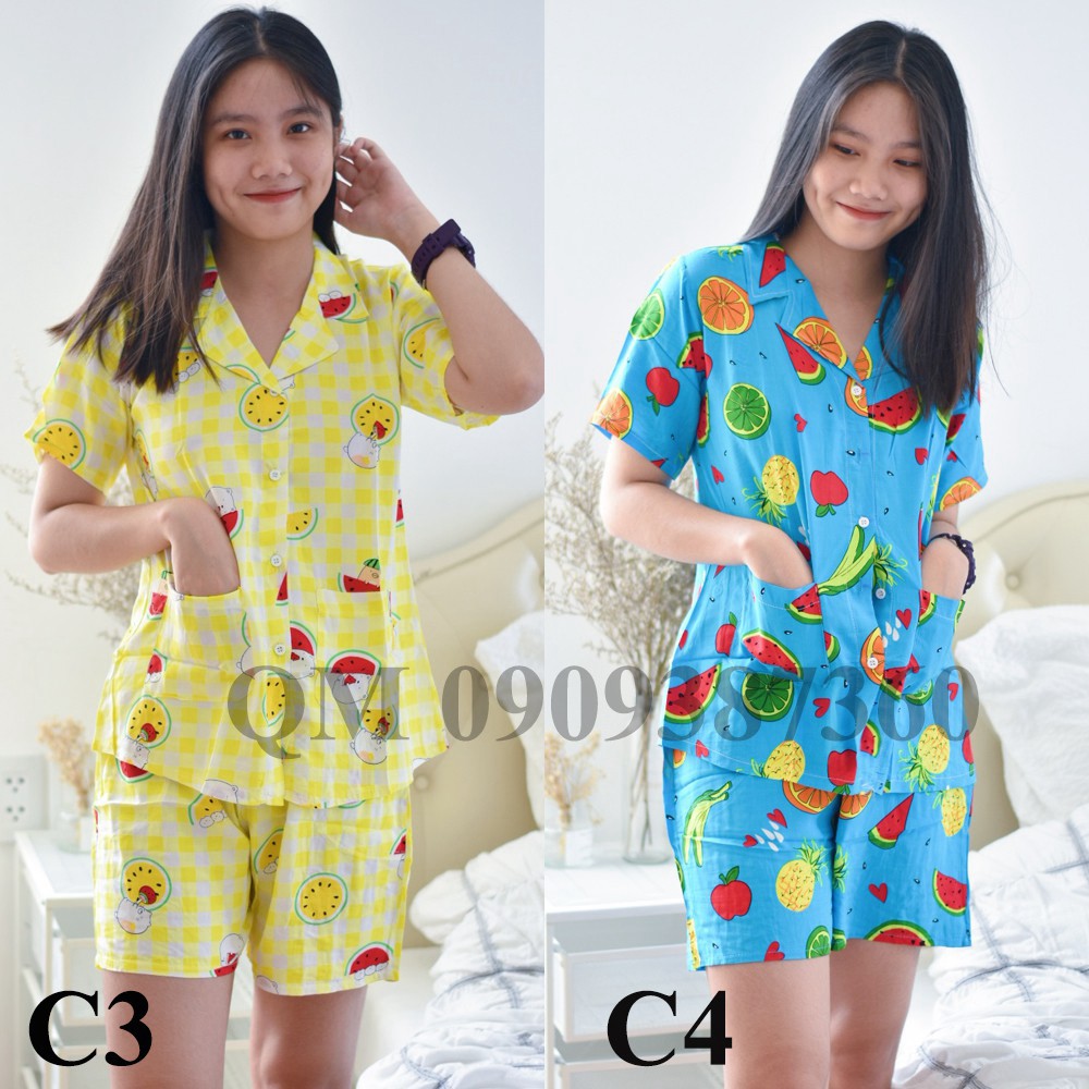 2021 -  Bộ pijama đùi dễ thương vải tole thái loại 1