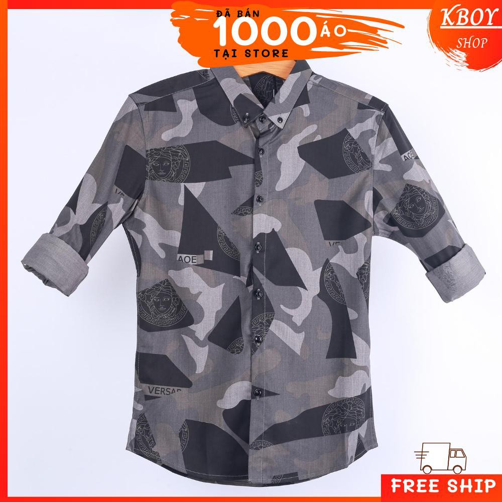 Áo sơ mi Sọc cao cấp- Nâu trắng/Xám/Xanh. Hàng quãng châu cao cấp.Thấm hút,co giãn tốt,bền màu,mền mịn - 6882 | BigBuy360 - bigbuy360.vn