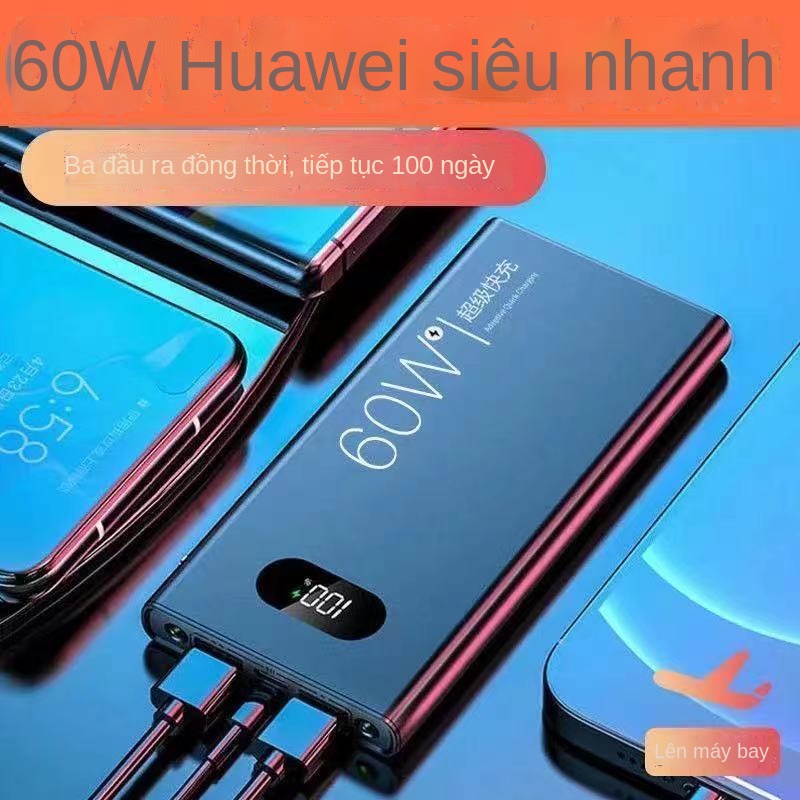 ◘♧sạc dự phòng 10000/20000/50000/60000mah nhanh 18w, bảo hành 12 tháng, cho iphone huawei samsung xiaomi oppo vivo