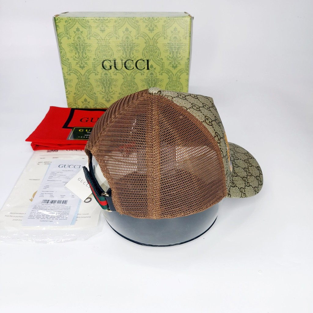 Nón kết gc Mũ lưỡi trai Gc thời trang cao cấp song hổ mỏ ngắn lưới nâu supper like âu 1.1  full box hộp cực đẹp (Nón Thi