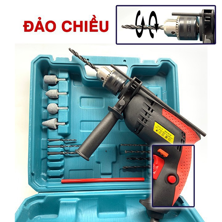 Máy khoan đa năng 2000w - Máy Khoan bê tông, tường, bắt vít, gỗ, kim loại, gạch, siết bu lông