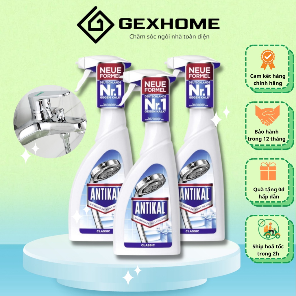 Chai xịt ANTIKAL chống ăn mòn vệ sinh mảng bám inox 750ml - GEXHOME