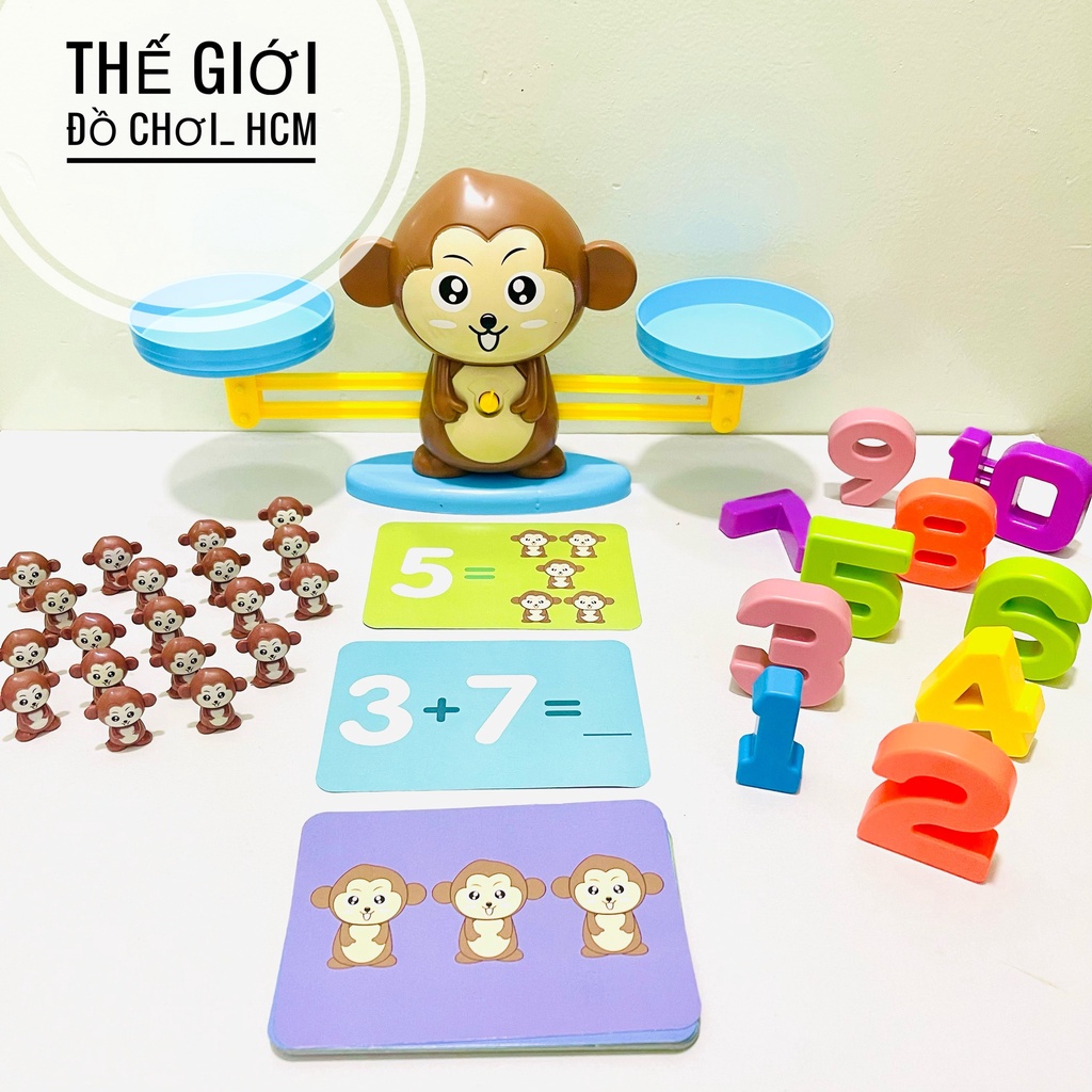 [HOT-VỪA CHƠI VỪA HỌC] Đồ chơi KHỈ cân bằng toán học giúp phát triển tư duy cho bé, đồ chơi trí tuệ giáo dục sớm cho trẻ