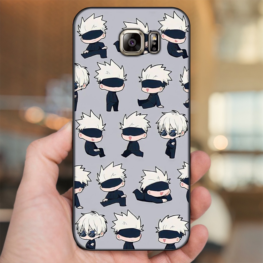 Ốp lưng Samsung Note 5 viền đen in hình Satoru Jujutsu Kaisen