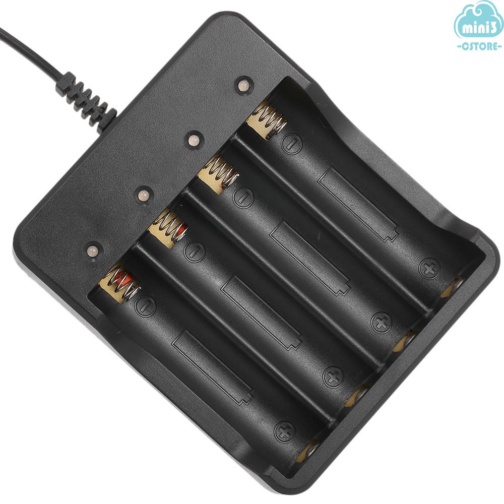 (V06) 4 Slots Universary Battery Charger 18650 Li-ion Battery Charger with LED Indicator