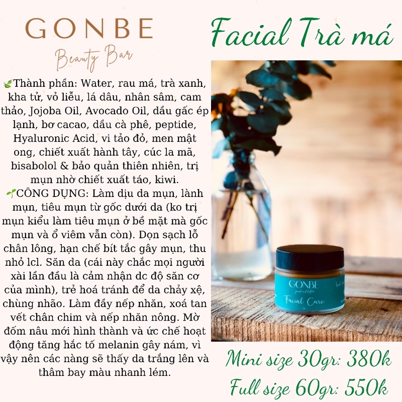 kem phục hồi Faicial Trà Má