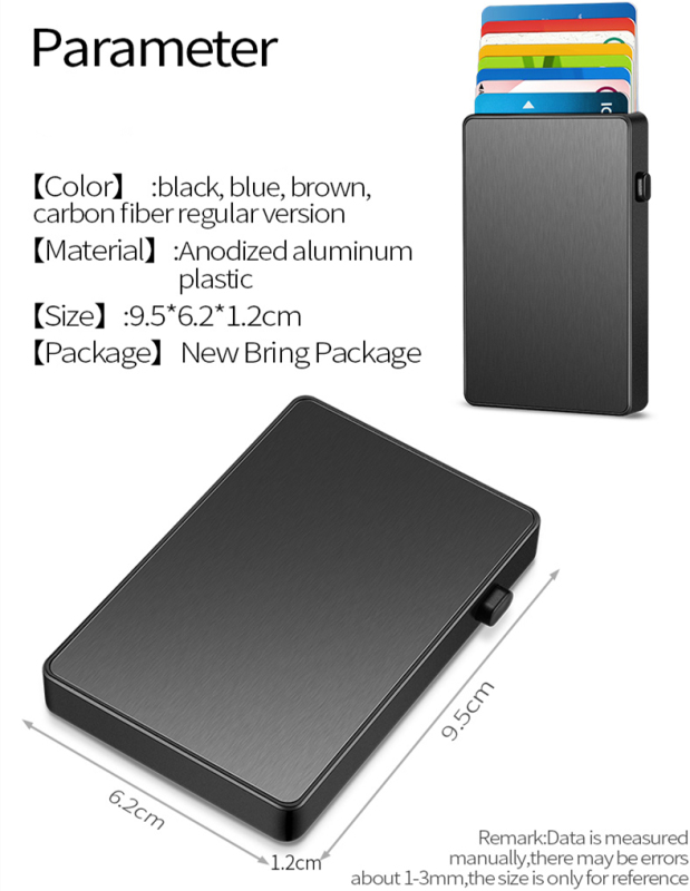 Ví Đựng Thẻ Tín Dụng RFID Bằng Nhôm Siêu Mỏng