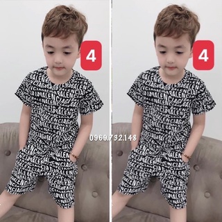 Sale! ĐỒ BỘ 3D cộc tay, bộ cộc tay bé trai chất thun lạnh loại 1 cho bé size nhí đại từ 8 đến 30kg mã 4