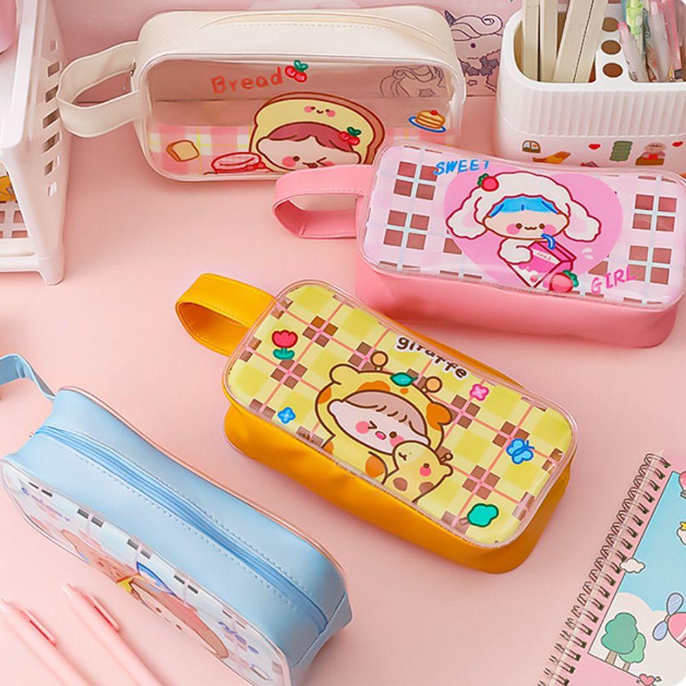 Túi Đựng Bút Bằng PVC Sức Chứa Lớn Tiện Dụng Cho Nữ