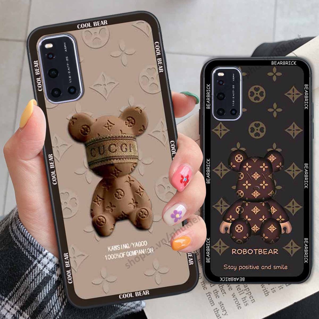 Ốp Vivo V19 bear, k@ws thương hiệu phong cách ốp lưng thời trang cao cấp