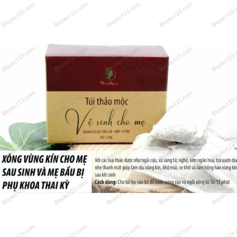 Hộp 10 túi Thảo mộc vệ sinh vùng kín Wonmom cho Mẹ sau sinh 120g - Việt Nam