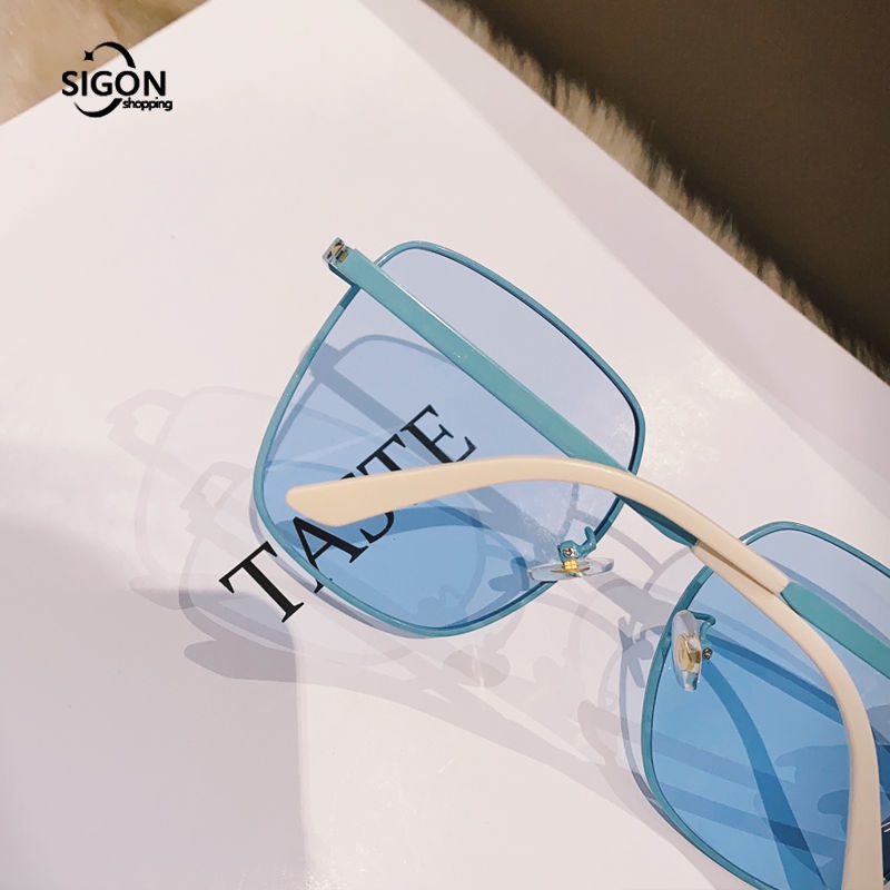 Kính Mát Gọng Vuông Lớn Bằng Kim Loại Thời Trang Cho Nam Và Nữ