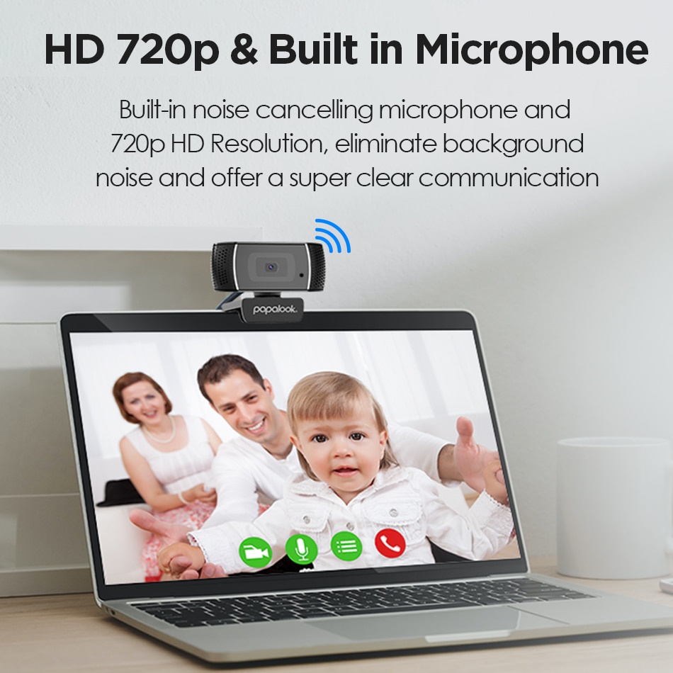 Toàn Bộ Webcam Tích Hợp Micro Hd Tự Điều Chỉnh Tiện Dụng Cho Laptop / Máy Tính / Phát Trực Tuyến Pa327 | BigBuy360 - bigbuy360.vn