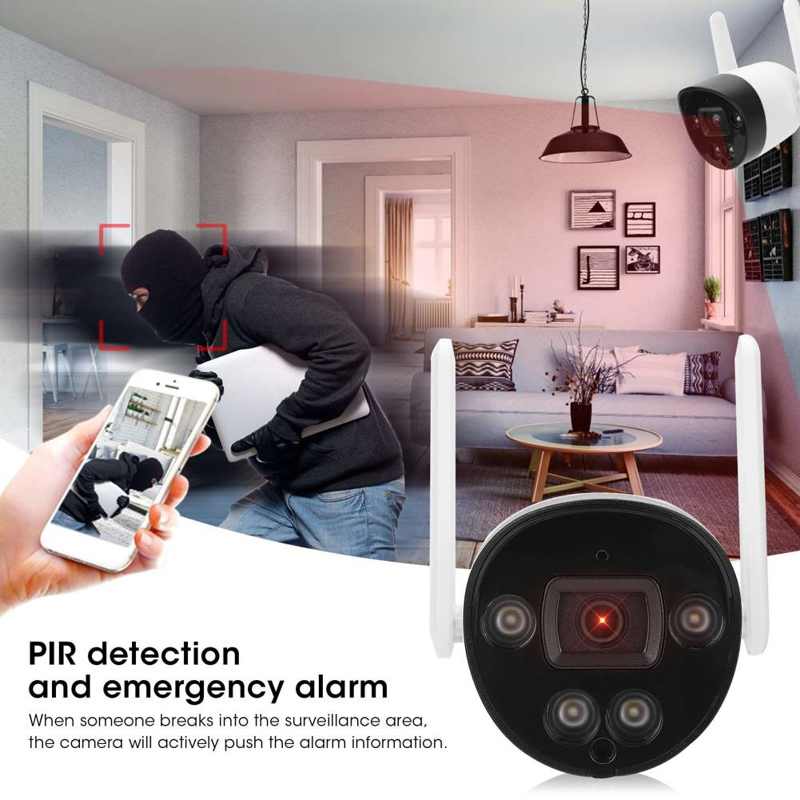 Camera không dây EVKVO phát hiện chuyển động PIR - Tuya Smart Life FHD 3MP WIFI CCTV chống thấm nước IR IP