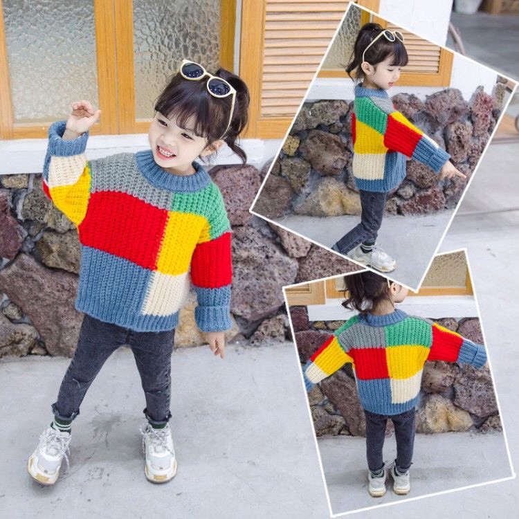 Áo len đan màu trẻ em N00571