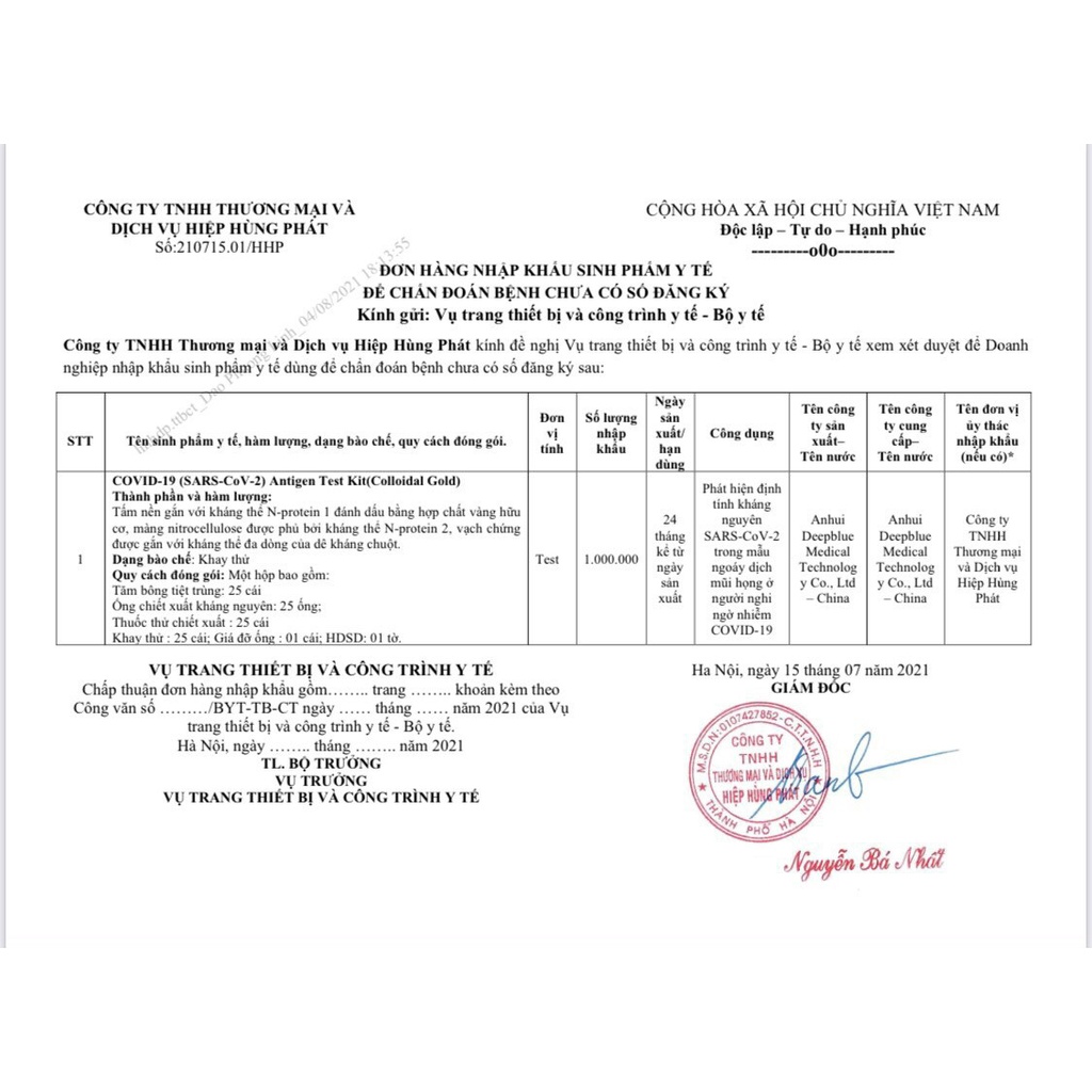 Bộ kít test nhanh Covid 19 [Chính hãng] Antingen test covid 19 lấy dịch họng, mũi được cấp phép bộ Y Tế