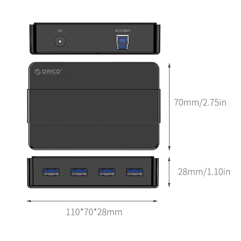 Thiết bị Hub ORICO H4928-U3 4 cổng USB3.0 cho Windows XP / Vista / 7 / 8 / 10 / Linux / Mac OS