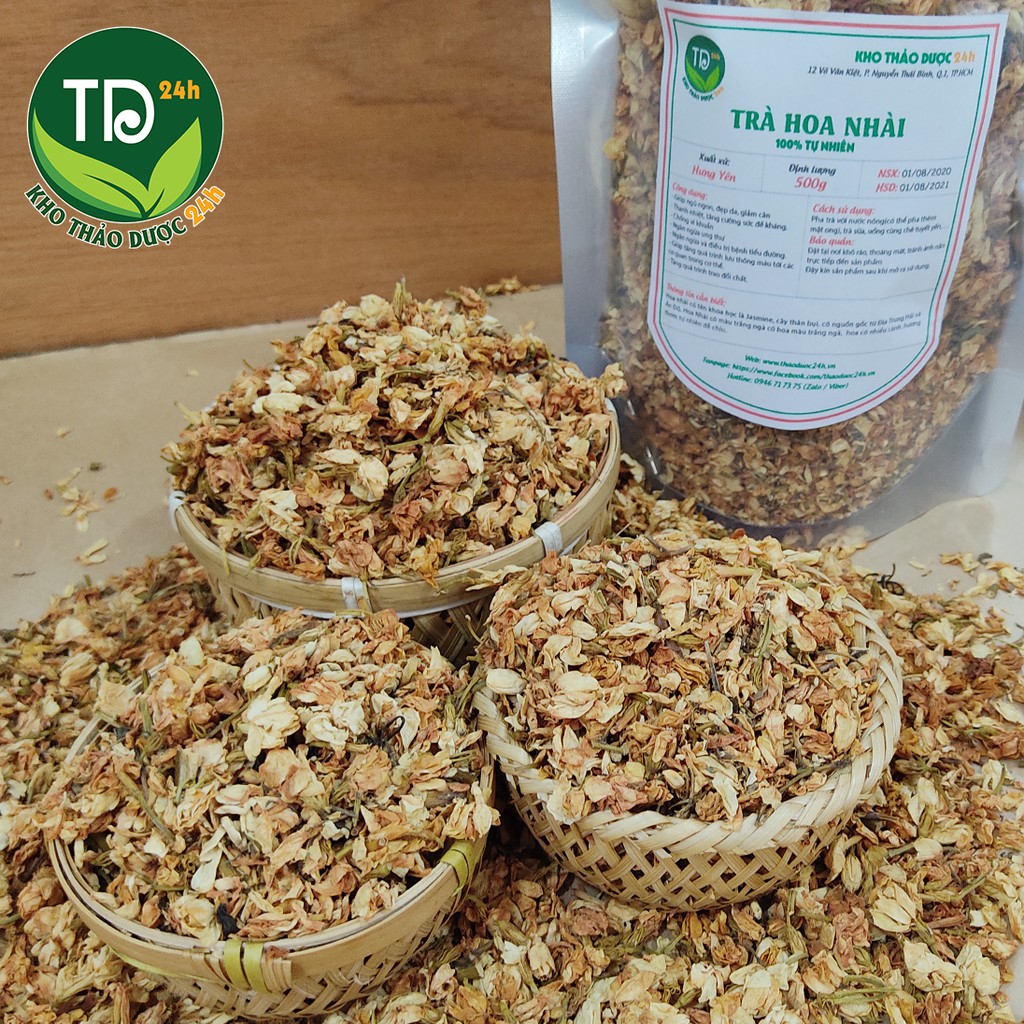 [1kg] Trà hoa nhài Hưng Yên, hàng loại 1, cực đẹp, dùng pha trà, giúp an thần, ngủ ngon, đẹp da | Kho thảo dược 24h